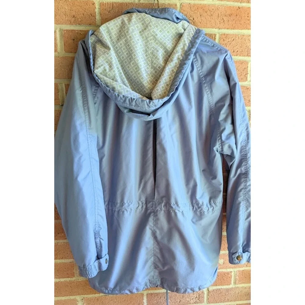 Womens LL Bean Jacket Windbreaker S Vintage Hooded Full Zip Outdoors Gorpcore